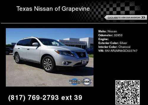 2016 Nissan Pathfinder SL for sale in GRAPEVINE, TX