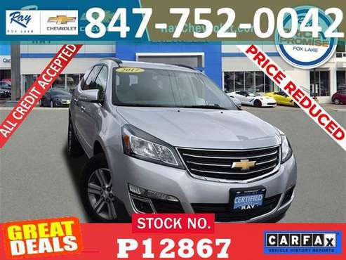 ✔️2017 Chevrolet Traverse 2LT FWD Certified Bad Credit Ok EMPLOYEE... for sale in Fox_Lake, IL