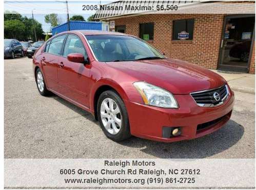 2008 Nissan Maxima SL 112, 396 Miles Burgundy - - by for sale in Raleigh, NC