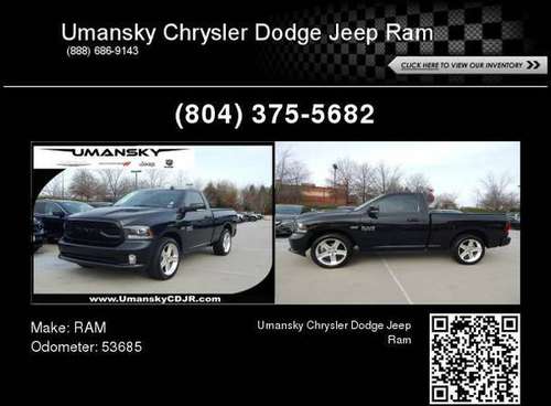 2018 RAM 1500Ca Sport **BLACK FRIDAY Starts Early! Call for your... for sale in Charlotesville, VA