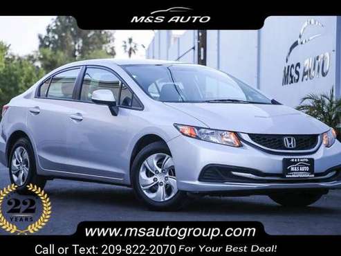 2013 Honda Civic Sdn LX sedan Alabaster Silver Metallic - cars & for sale in Sacramento , CA