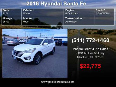 2016 Hyundai Santa Fe AWD SE for sale in Medford, OR