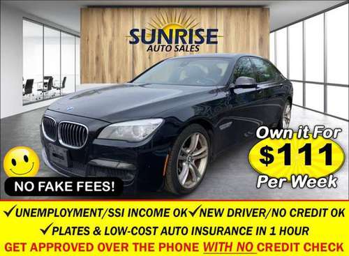 2014 BMW 7 Series 4dr Sdn 750Li xDrive AWD 111 PER WEEK YOU OWN IT! for sale in Elmont, NY