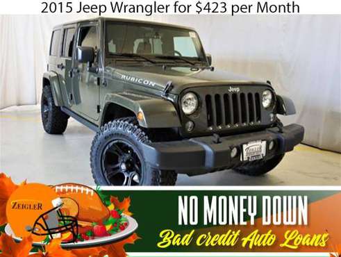 $423/mo 2015 Jeep Wrangler Bad Credit & No Money Down OK - cars &... for sale in Burbank, IL