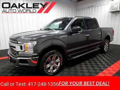 2018 Ford F150 XLT 4WD SuperCrew 5 5 Box pickup Gray for sale in Branson West, MO