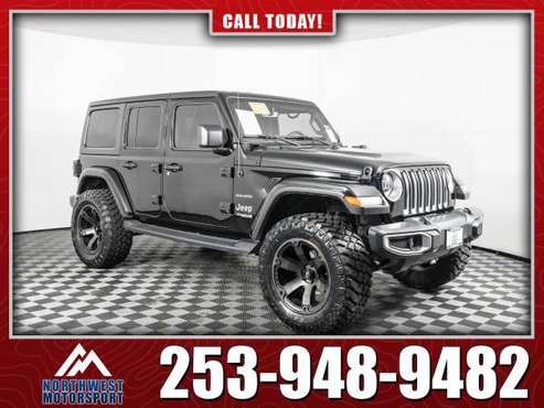 Lifted 2018 Jeep Wrangler Unlimited Sahara 4x4 for sale in PUYALLUP, WA