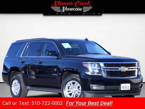 2016 Chevy Chevrolet Tahoe LT suv Black - cars & trucks - by dealer... for sale in San Jose, CA
