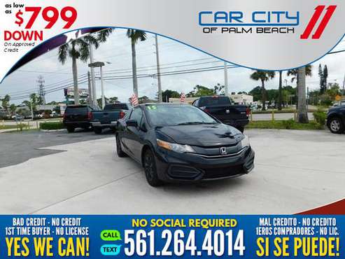 2015 Honda Civic LX 2dr Coupe CVT for sale in West Palm Beach, FL