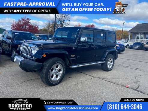 2014 Jeep Wrangler Unlimited Sahara 4WD! FOR ONLY $396/mo! - cars &... for sale in Brighton, MI