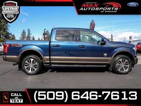 $667/mo - 2017 Ford F-150 KING RANCH ECOBOOST 4X4 - LIFETIME... for sale in Spokane, WA