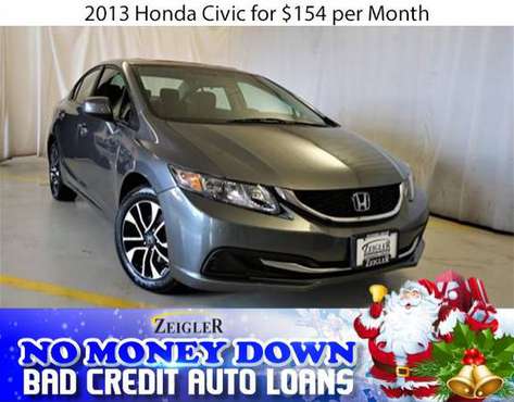 $154/mo 2013 Honda Civic Bad Credit & No Money Down OK - cars &... for sale in Chicago, IL