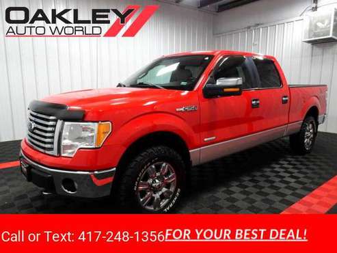 2012 Ford F150 4WD SuperCrew 145 XLT pickup Red for sale in Branson West, MO