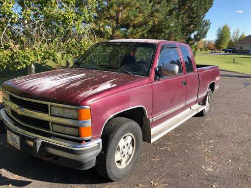 1994 Chevy Silverado 4x4 extended cab for sale in Stevensville, MT