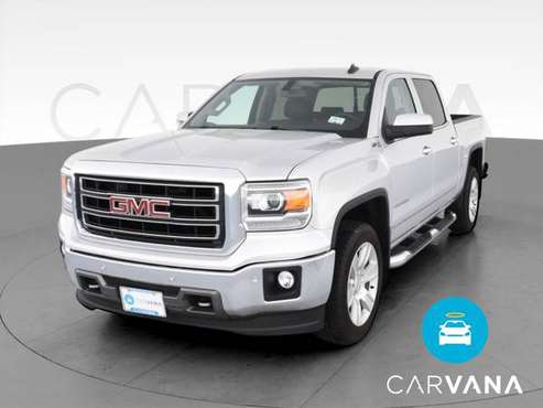 2015 GMC Sierra 1500 Crew Cab SLT Pickup 4D 5 3/4 ft pickup Silver -... for sale in Indianapolis, IN