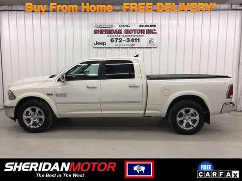 2016 Ram 1500 Laramie White - SM76610T **WE DELIVER TO MT & NO SALES... for sale in Sheridan, MT