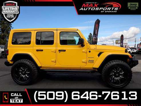 $751/mo - 2020 Jeep Wrangler Unlimited MAXED OUT SAHARA - LIFETIME... for sale in Spokane, WA