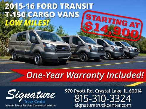 Ford Transit T-150 Cargo Vans - LOW MILES & WARRANTY INCLUDED! -... for sale in Crystal Lake, IN