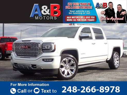 2017 GMC Sierra 1500 Denali pickup Off White - - by for sale in Waterford Township, MI