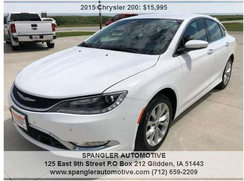 2015 CHRYSLER 200 C*56K*HEATED/COOLED LEATHER*NAV*MOONROOF*LOADED!! for sale in Glidden, IA