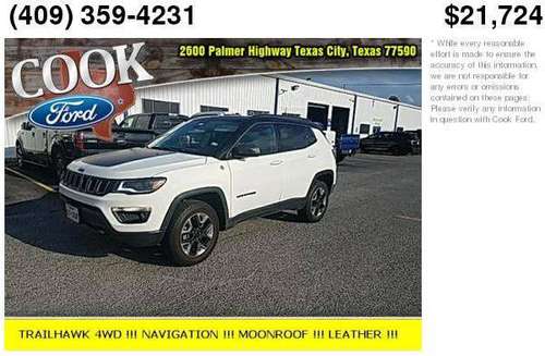 2018 Jeep Compass Trailhawk for sale in Texas City, TX