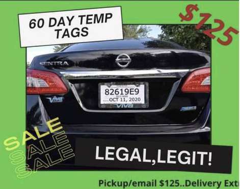 Temp tags 60/90 days for sale in NEW YORK, NY