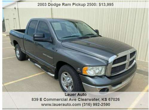 2003 Dodge Ram 2500 // 5.9 CUMMINS // CLEAN CARFAX 1OWNER // RUST... for sale in Clearwater, KS