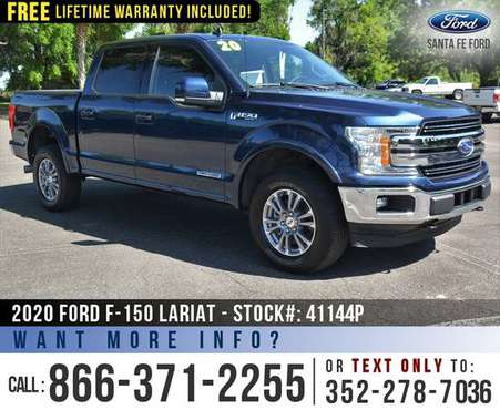 2020 FORD F150 LARIAT SiriusXM, Leather Seats, Remote Start for sale in Alachua, FL