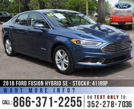 2018 FORD FUSION HYBRID SE Leather, Remote Start, Touchscreen for sale in Alachua, FL