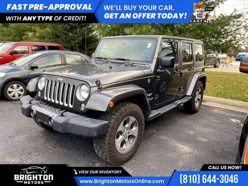2016 Jeep Wrangler Unlimited Sahara 4WD! FOR ONLY $425/mo! - cars &... for sale in Brighton, MI