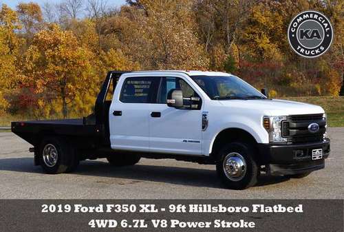 2019 Ford F350 XL 4x4 - 9ft Hillsboro Flatbed - 4WD 6.7L V8 Power... for sale in Dassel, MN