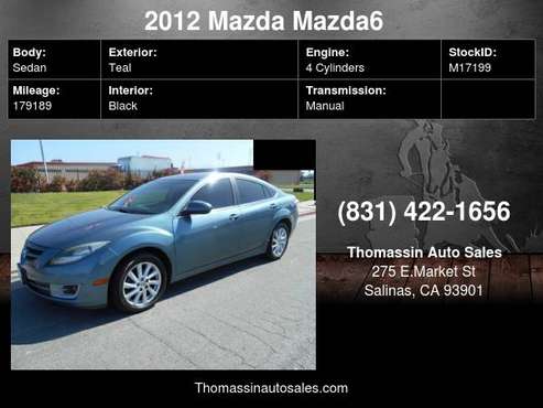2012 Mazda Mazda6 4dr Sdn Auto i Touring - - by dealer for sale in Salinas, CA