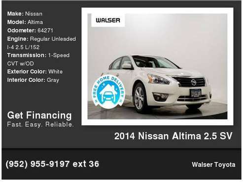 2014 Nissan Altima 2 5 SV - - by dealer - vehicle for sale in Bloomington, MN