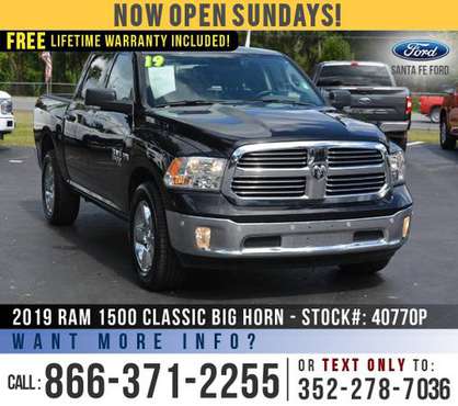 ‘19 Ram 1500 Classic Big Horn *** Bedliner, Touchscreen, Cruise ***... for sale in Alachua, FL