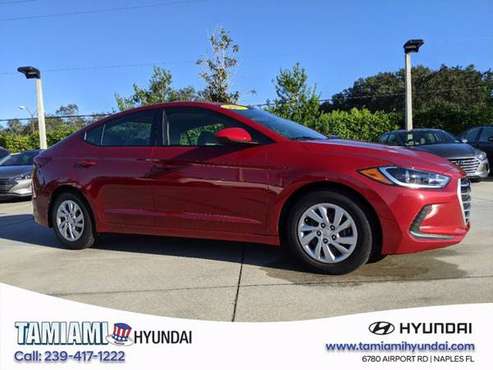 2017 Hyundai Elantra Scarlet Red Pearl Great Deal! - cars & trucks -... for sale in Naples, FL