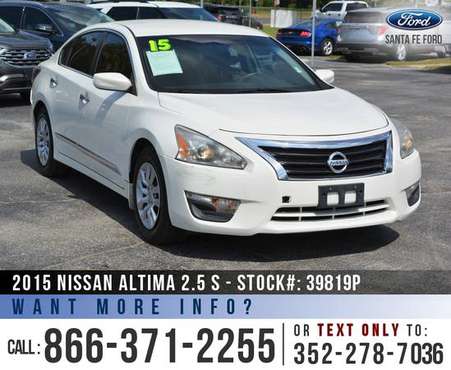 *** 2015 NISSAN ALTIMA S *** Bluetooth - Push to Start - UNDER $12k! for sale in Alachua, GA