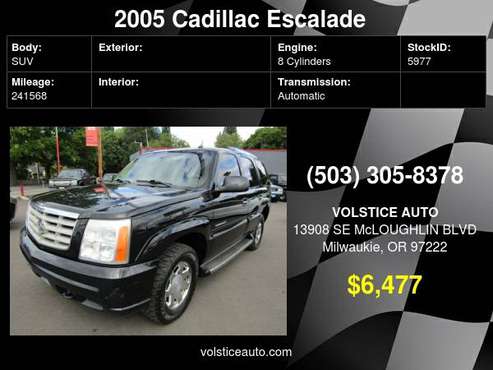 2005 Cadillac Escalade 4dr AWD - - by dealer - vehicle for sale in Milwaukie, OR
