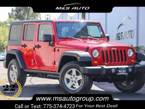 2011 Jeep Wrangler Unlimited Rubicon suv Flame Red Clear Coat - cars for sale in Sacramento, NV