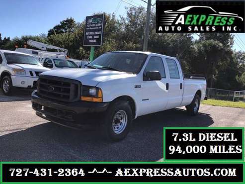 2000 FORD F350 V8 7.3 L DIESEL 94,000 MILES CREW CAB WITH LIFT GATE... for sale in TARPON SPRINGS, FL 34689, FL