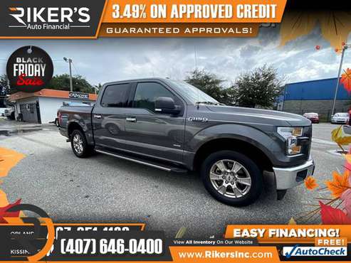 $391/mo - 2017 Ford F-150 XLT Crew Cab - 100 Approved! - cars &... for sale in Kissimmee, FL