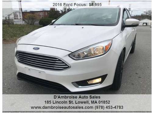 2016 Ford Focus Titanium 4dr Hatchback, 1 OWNER, 90 DAY WARRANTY! for sale in LOWELL, NY