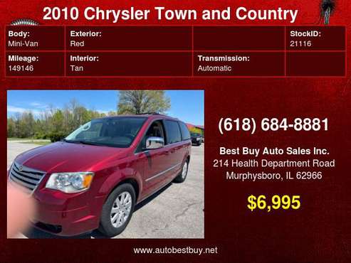 2010 Chrysler Town and Country Touring Plus 4dr Mini Van Call for for sale in Murphysboro, IL