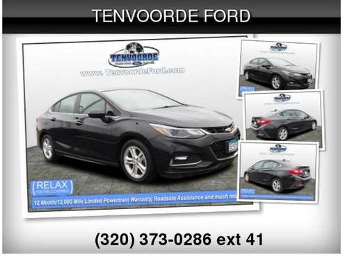 2016 Chevrolet Chevy Cruze LT Auto 1040 Down Delivers! - cars & for sale in ST Cloud, MN