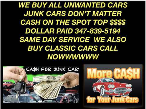WE BUY CARS JUNK CARS - cars & trucks - by owner - vehicle... for sale in STATEN ISLAND, NY
