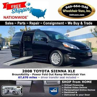 2008 Toyota Sienna XLE Wheelchair Van BraunAbility - Power Fold Out... for sale in LAGUNA HILLS, OR