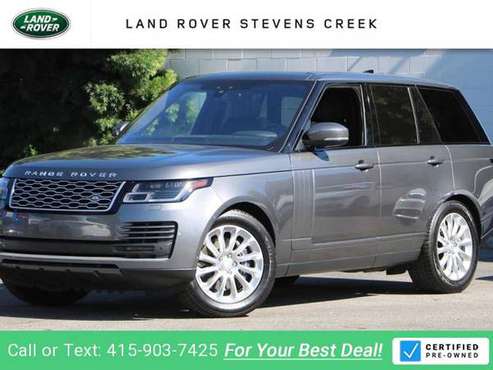 2018 Land Rover Range Rover 3.0L V6 Supercharged HSE suv Corris Gray for sale in San Jose, CA