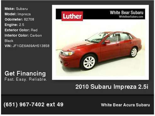 2010 Subaru Impreza 2.5i for sale in White Bear Lake, MN