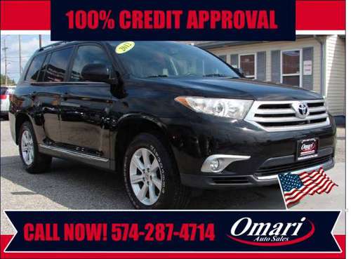 2012 Toyota Highlander 4WD 4dr. THIRD ROW SEATING . Guaranteed Credit for sale in South Bend, IN