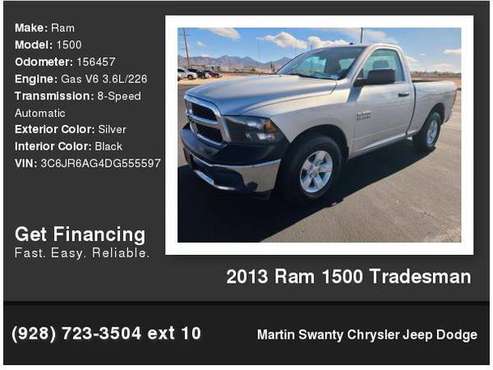 2013 Ram 1500 Tradesman - cars & trucks - by dealer - vehicle... for sale in KINGMAN, AZ