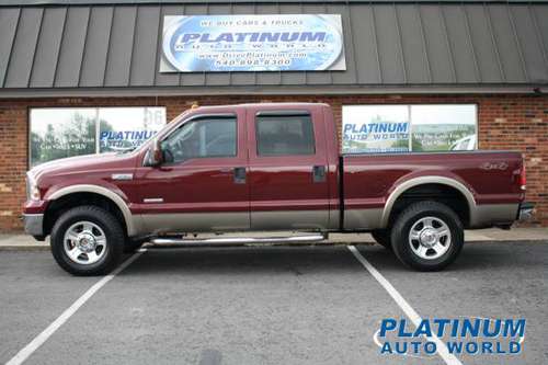 2005 FORD F-250 CREW CAB LARIAT 4X4 6 0 DIESEL BULLETPROOFED - cars for sale in Fredericksburg, District Of Columbia