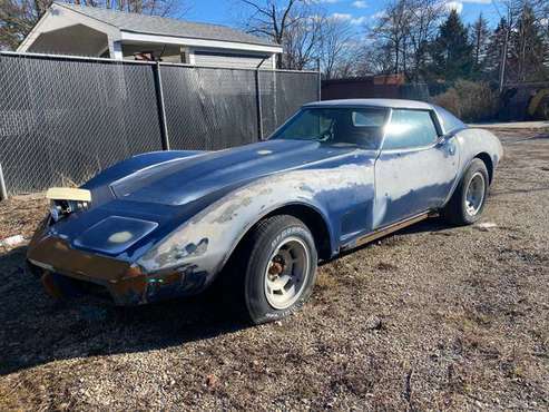 1977 Corvette Stingray Auto Solid Frame Clean Body Needs Paint and for sale in Huntington Station, NY